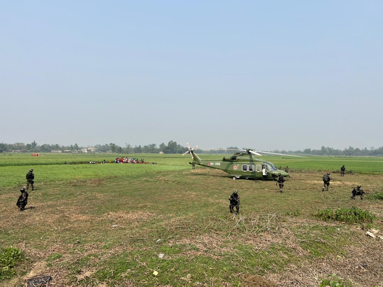 रौतहटमा उच्च सतर्कता : सेनाको हवाई गस्ती, १० हजारौं बढी सुरक्षाकर्मी परिचालन