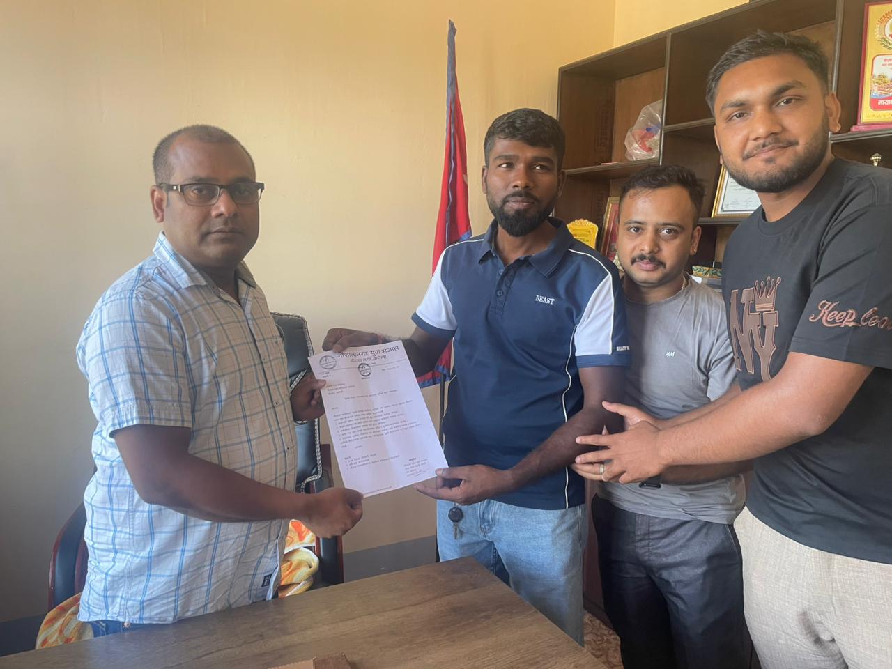 गौशाला बजार सौन्दर्यकरणको माग गर्दै युवाहरुले बुझाए ज्ञापनपत्र