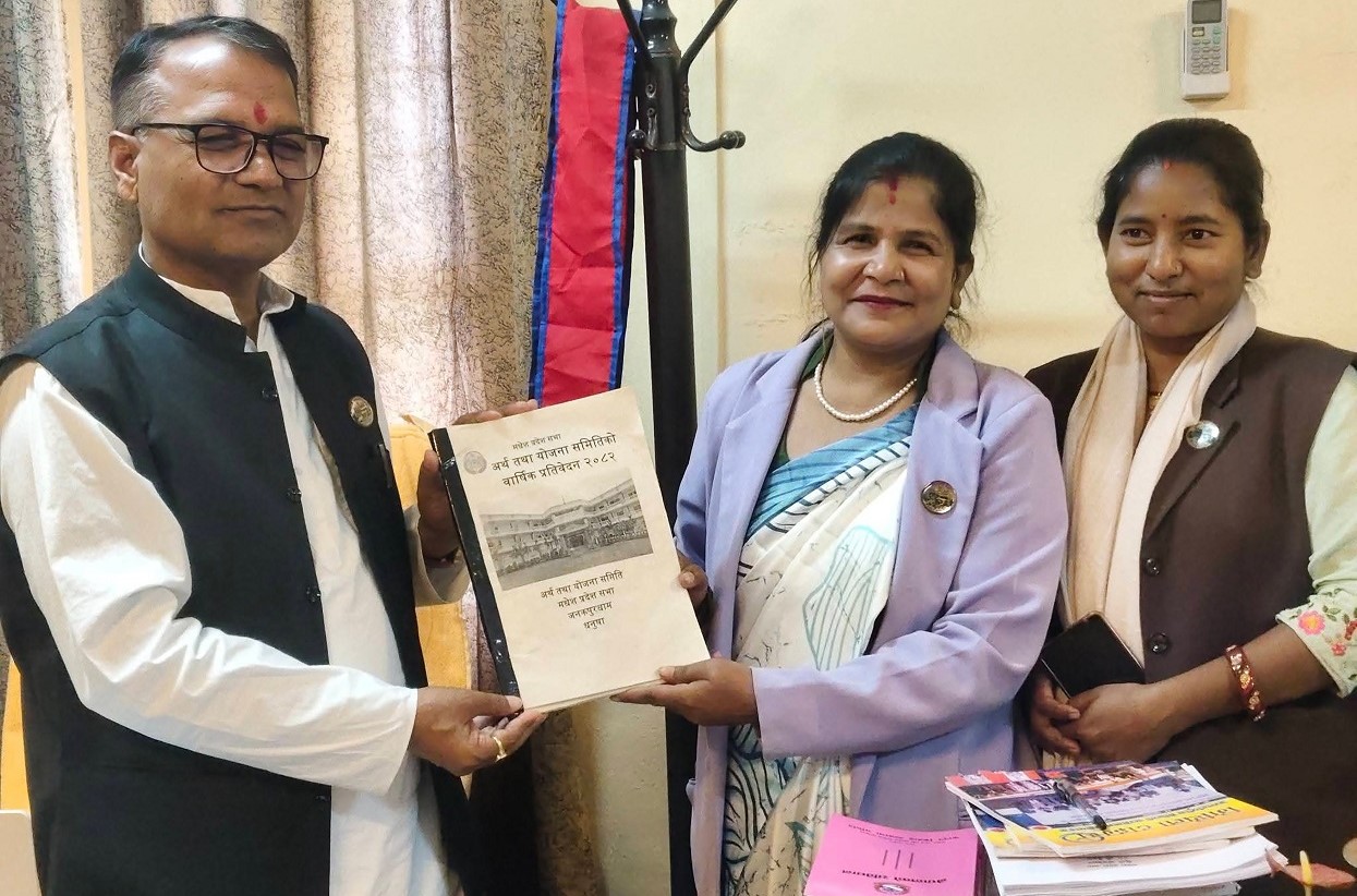 अर्थ तथा योजना समितिले बुझाए प्रतिवेदन