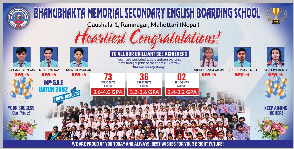 भानुभक्त मेमोरियल स्कुलले फेरि कायम राख्यो उत्कृष्टताको पहिचान