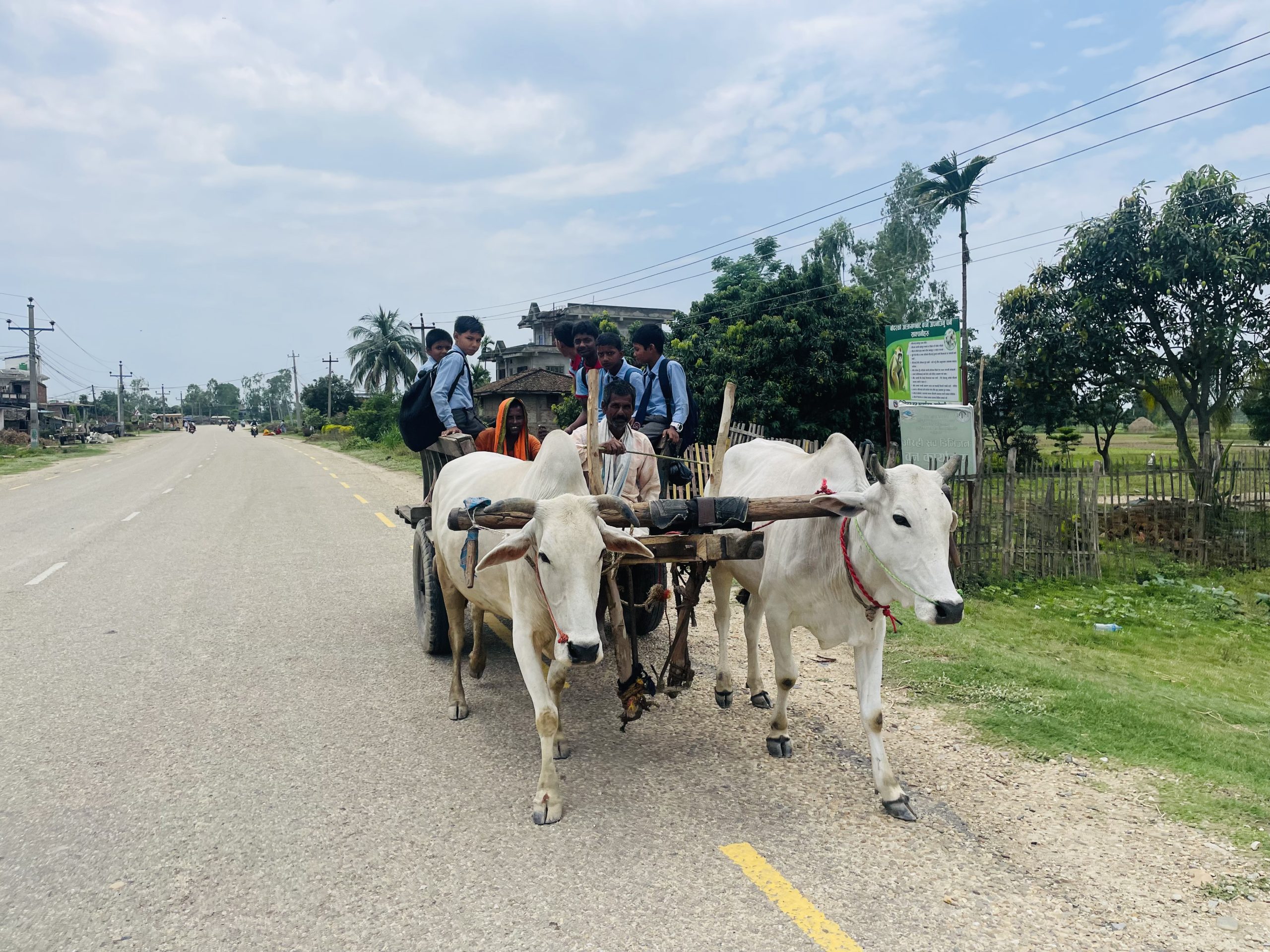 विद्यालयबाट घर फर्कँदै परम्परागत साधनमा रमाउँदै विद्यार्थीहरू