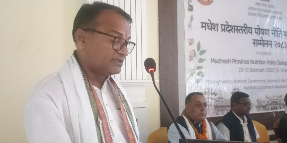 मधेशमा पोषण सुधार हुनुपर्नेमा सभामुख यादवको जोड