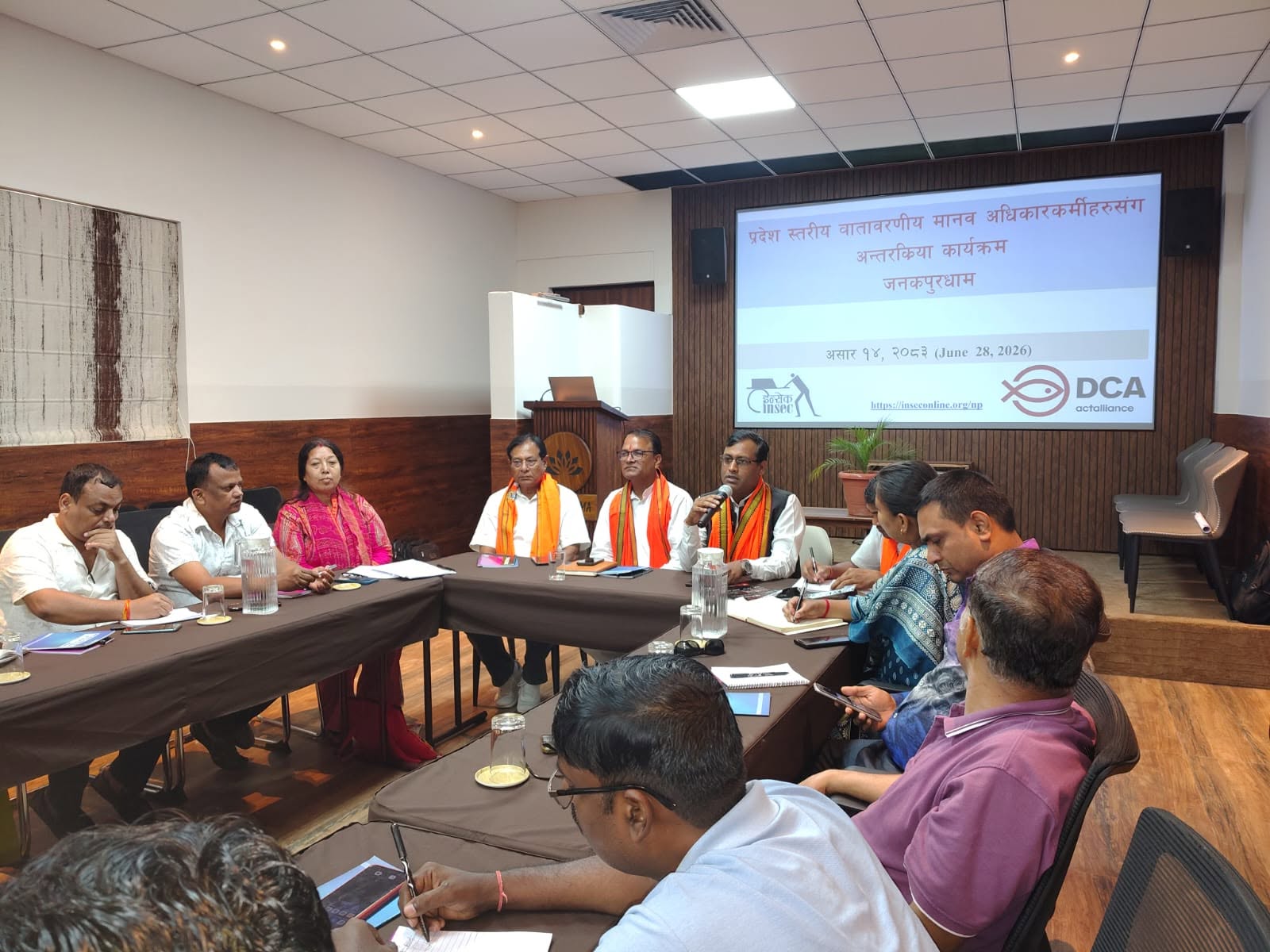 मधेश प्रदेश स्तरीय वातावरणीय मानव अधिकारकर्मीहरुसँग अन्तरक्रिया कार्यक्रम सम्पन्न