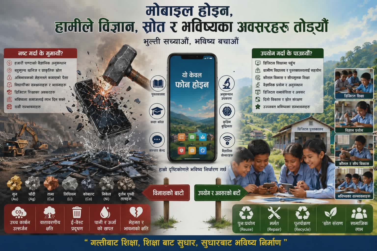 मोबाइल होइन, हामीले विज्ञान, स्रोत र भविष्यका अवसरहरू तोड्यौं