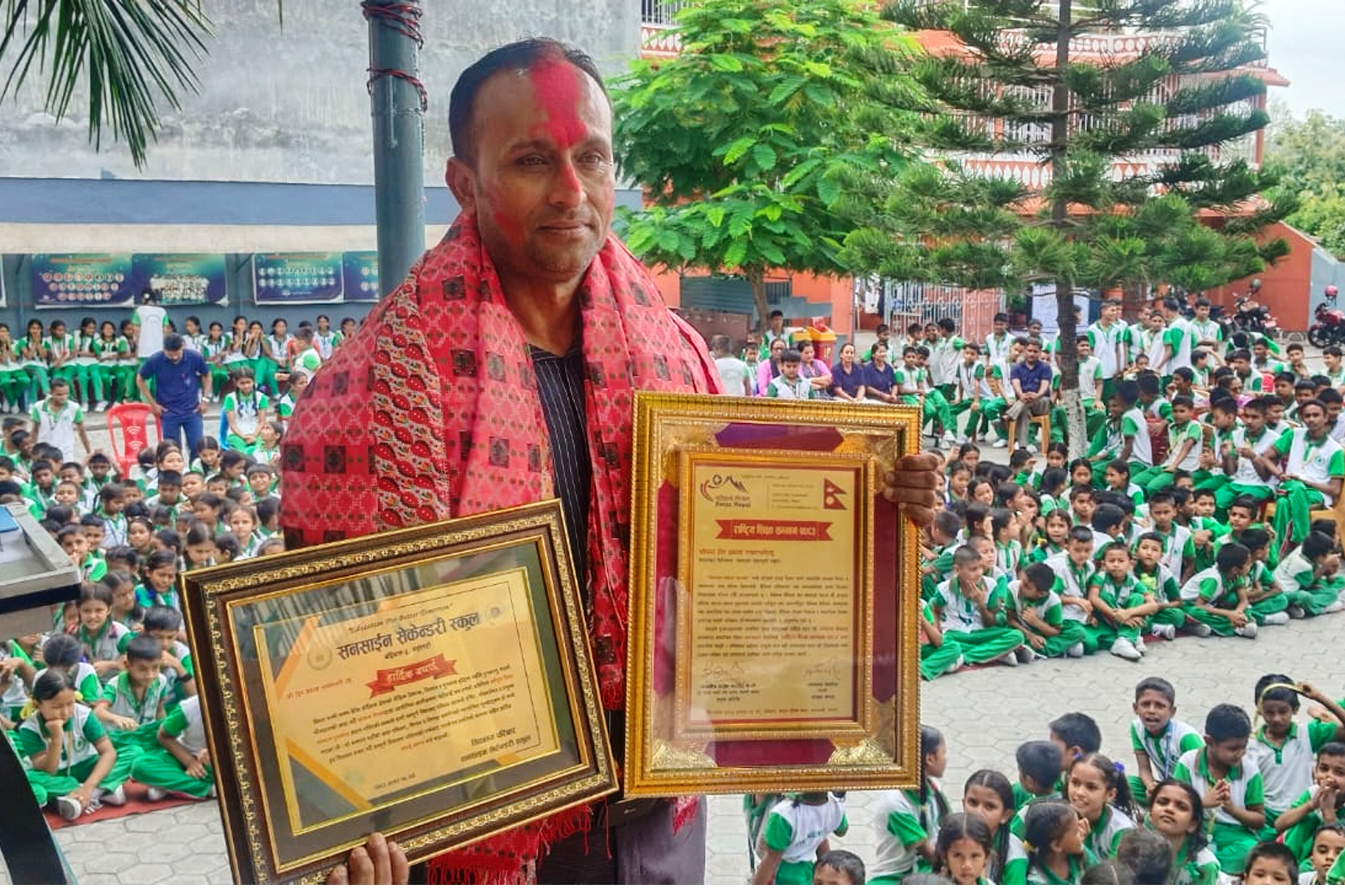 राष्ट्रिय पुरस्कारबाट सम्मानित सनसाइन बोर्डिङ स्कुल, बर्दिवासको शैक्षिक प्रतिष्ठा थप उचाइमा