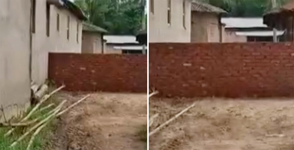सार्वजनिक बाटोमा पर्खाल लगाएपछि ५० घरपरिवारलाई आवतजावतमा समस्या