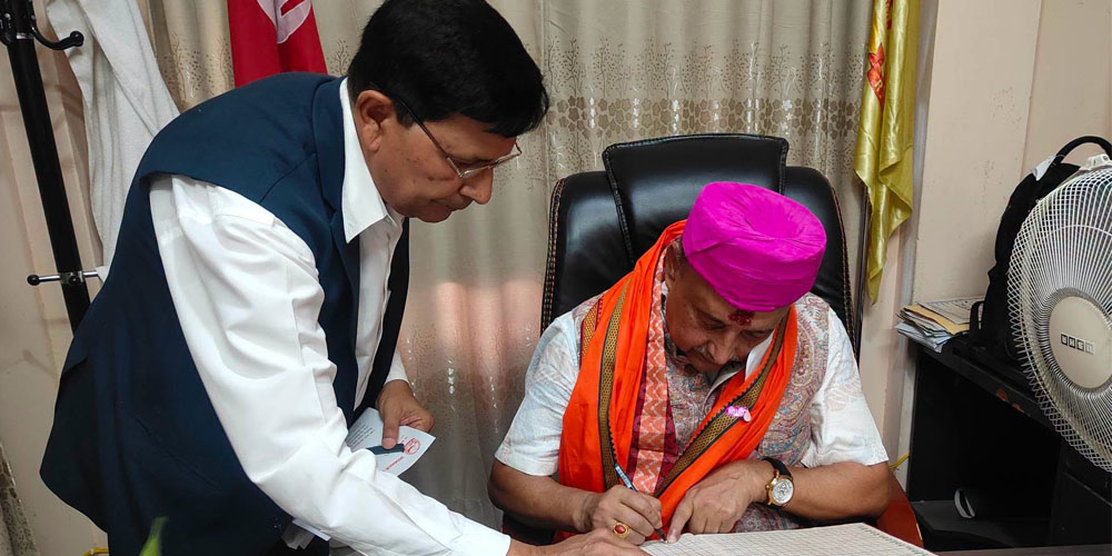 ‘आरजेयु’का नवनियुक्त उपकुलपति लाभद्वारा पदभार ग्रहण