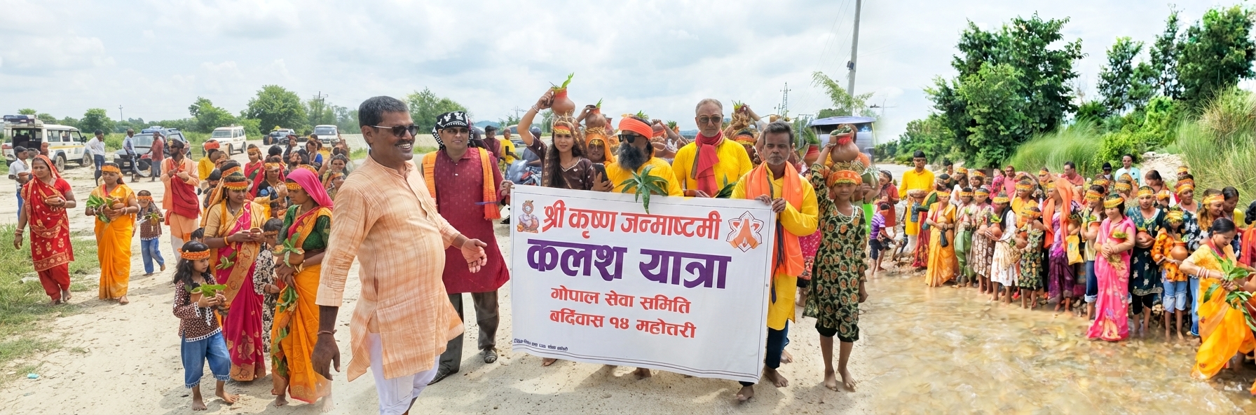 कलश यात्रासहित बर्दिबासमा श्रीकृष्णाष्टमी पर्व सुरु