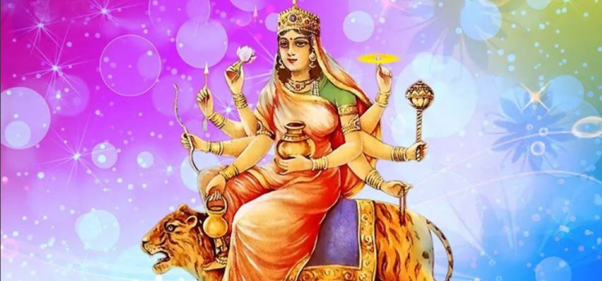 नवरात्रको चौथो दिनः कुष्माण्डा देवीको पूजा आराधना गरिँदै