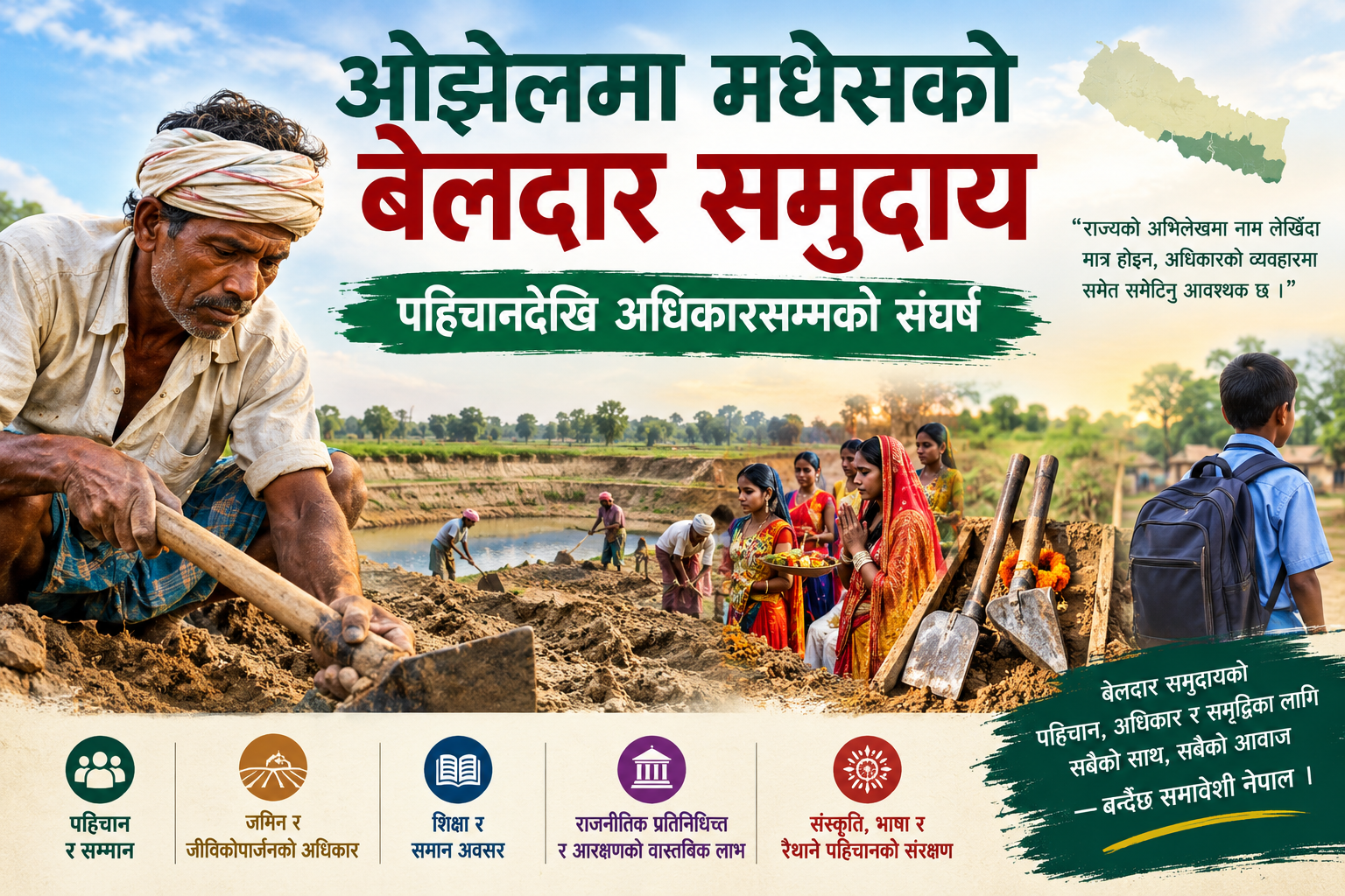 ओझेलमा मधेसको बेलदार समुदाय: नयाँ सूचीकरण र स्थापित पहिचानको खोजी