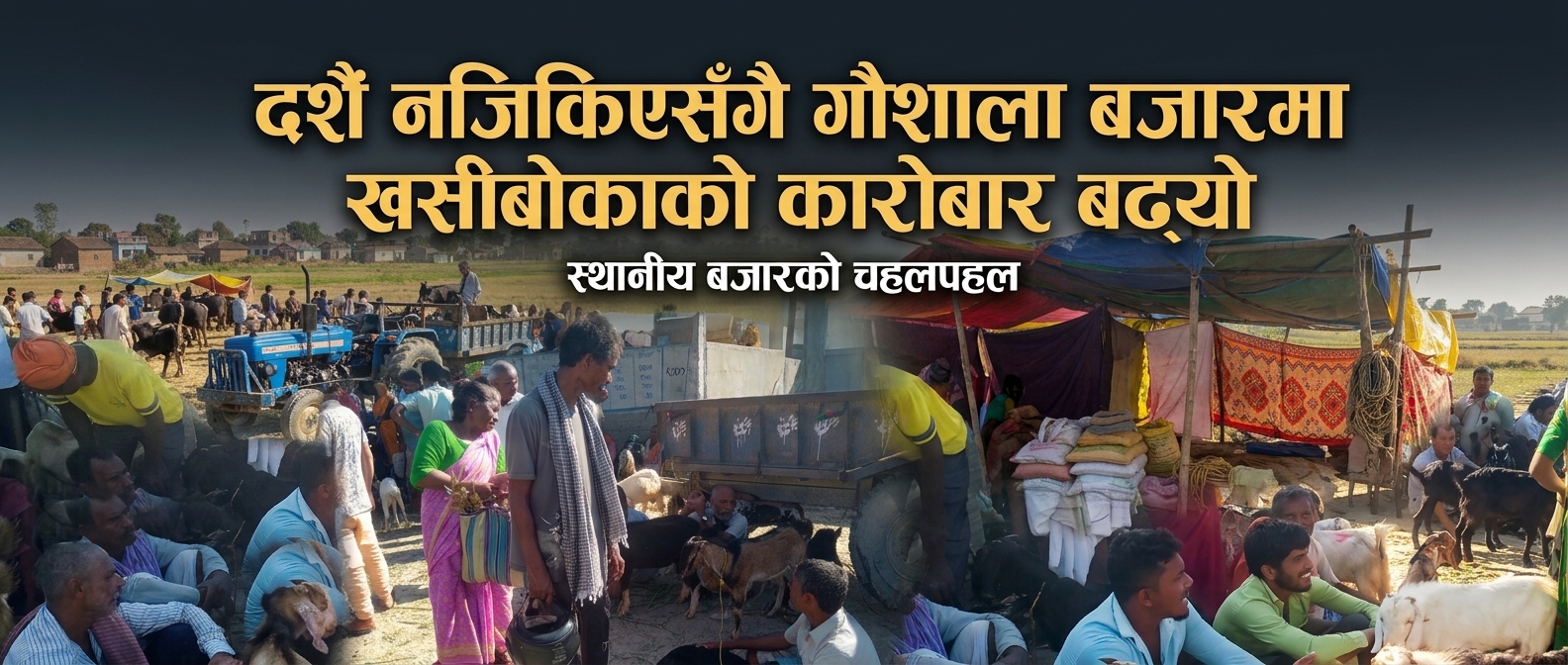 दशैँ नजिकिएसँगै गौशाला बजारमा खसीबोकाको कारोबार बढ्यो