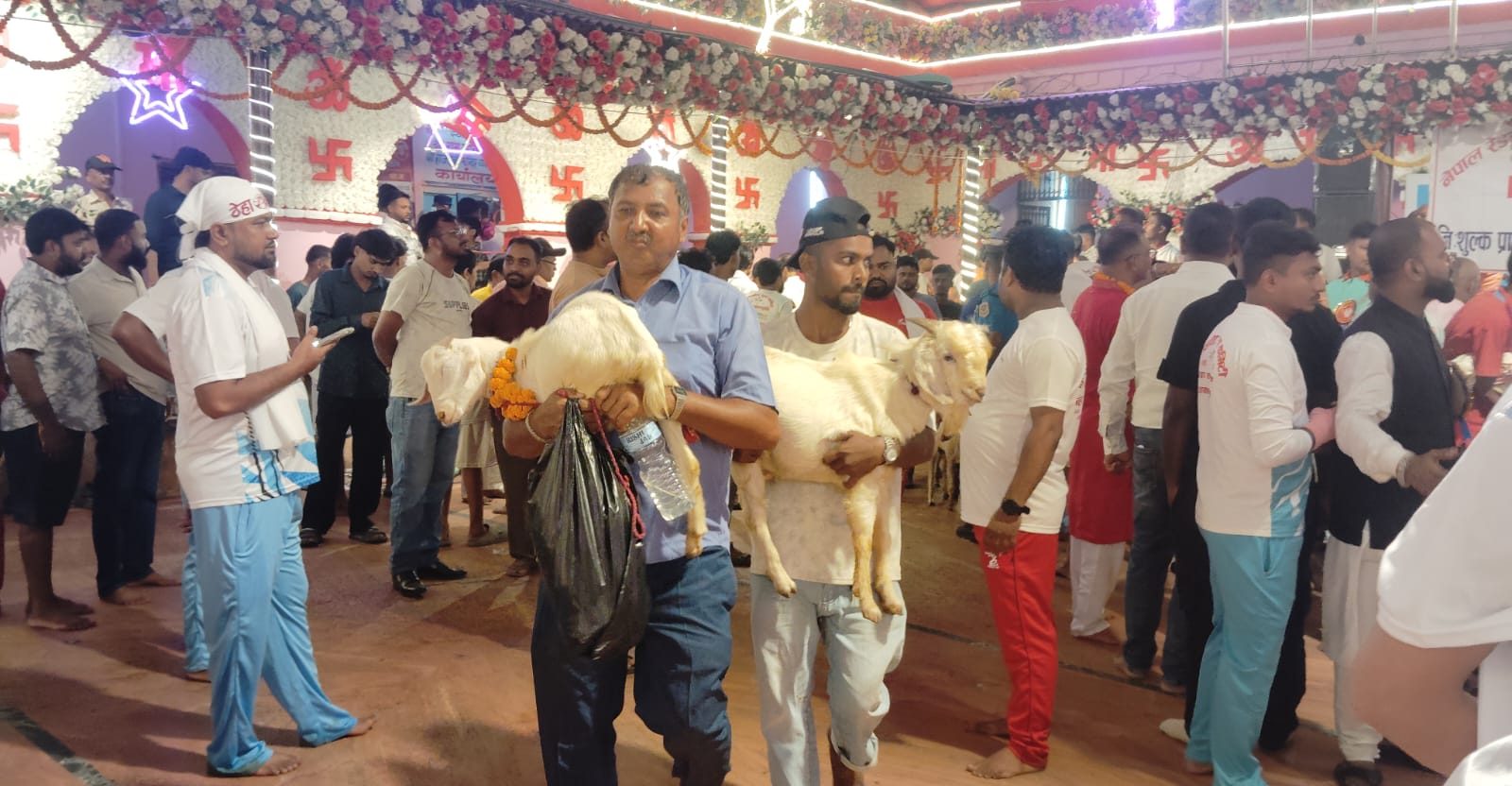 जनकपुरधामको राजदेवी मन्दिरमा १४ हजार ८९१ बोका बलि