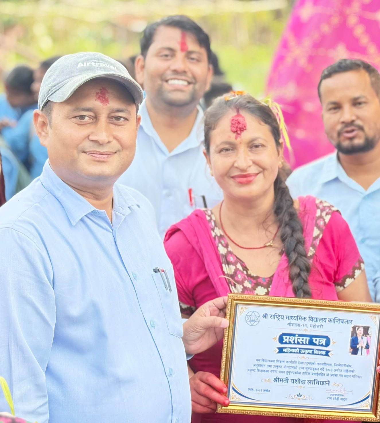 कान्तिबजारकी यशोदा लामिछाने असोज महिनाको उत्कृष्ट शिक्षक घोषित